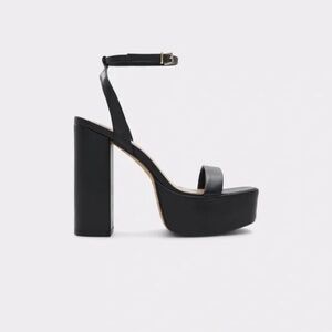 Matylda Black Platform Sandal Heels size 8.5